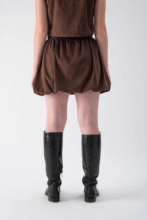 Gonna scamosciata a palloncino - MND™