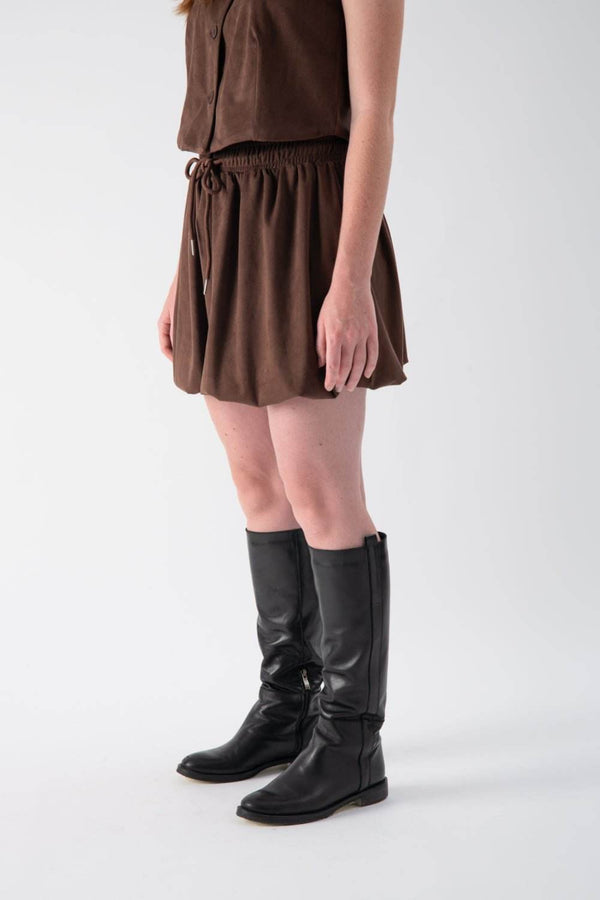 Gonna scamosciata a palloncino - MND™