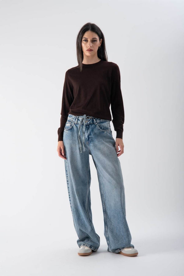 Jeans ampi con laccio in vita - MND™