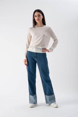 Jeans con risvolto ampio - MND™