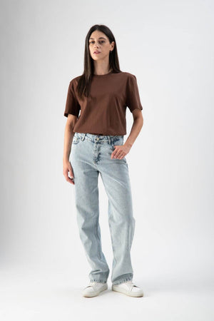 Jeans regular fit con mini strass - MND™