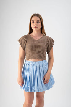 Maglia cropped traforata - MND™