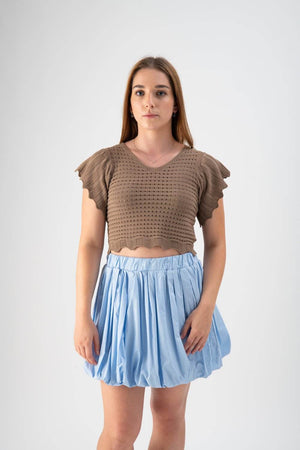 Maglia cropped traforata - MND™