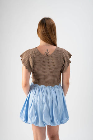 Maglia cropped traforata - MND™