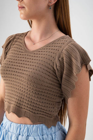 Maglia cropped traforata - MND™