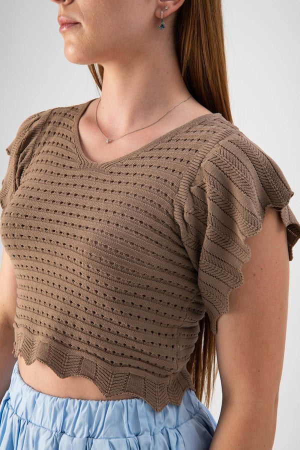 Maglia cropped traforata - MND™