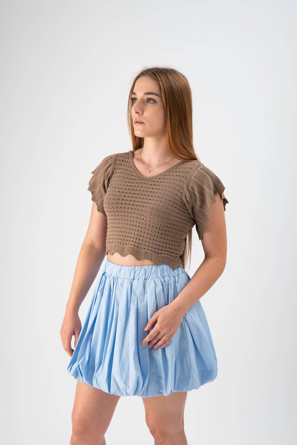 Maglia cropped traforata - MND™