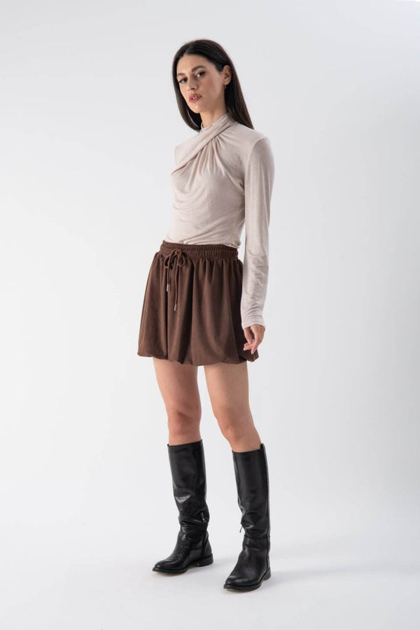 Maglia in modal con dettaglio sul collo - MND™