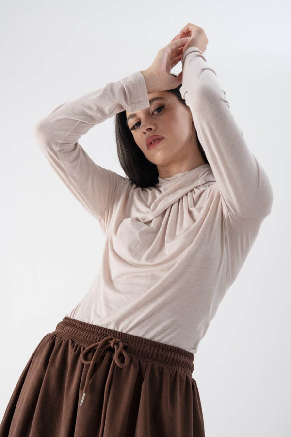 Maglia in modal con dettaglio sul collo - MND™