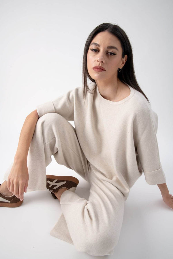 Maglia strutturata con risvolto - MND™