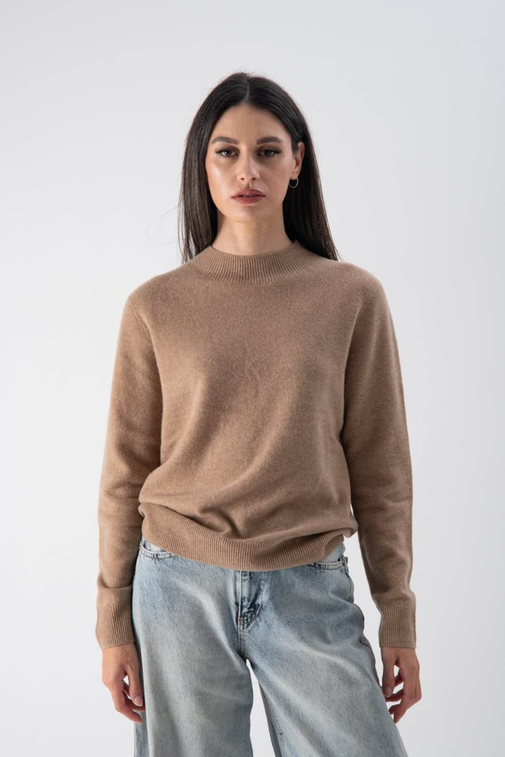 Maglione a mezzo collo in misto cashmere - MND™