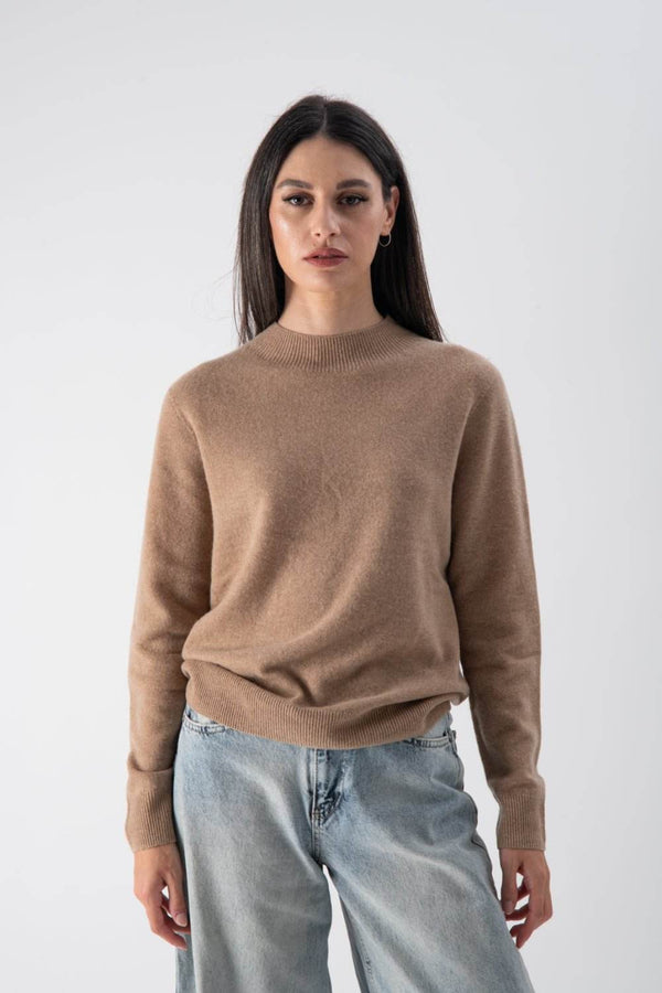 Maglione a mezzo collo in misto cashmere - MND™