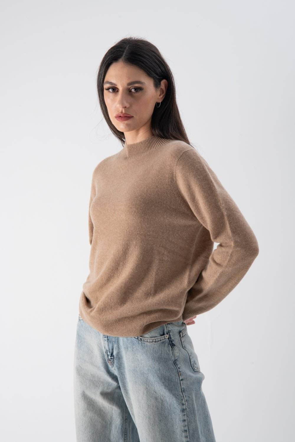 Maglione a mezzo collo in misto cashmere - MND™