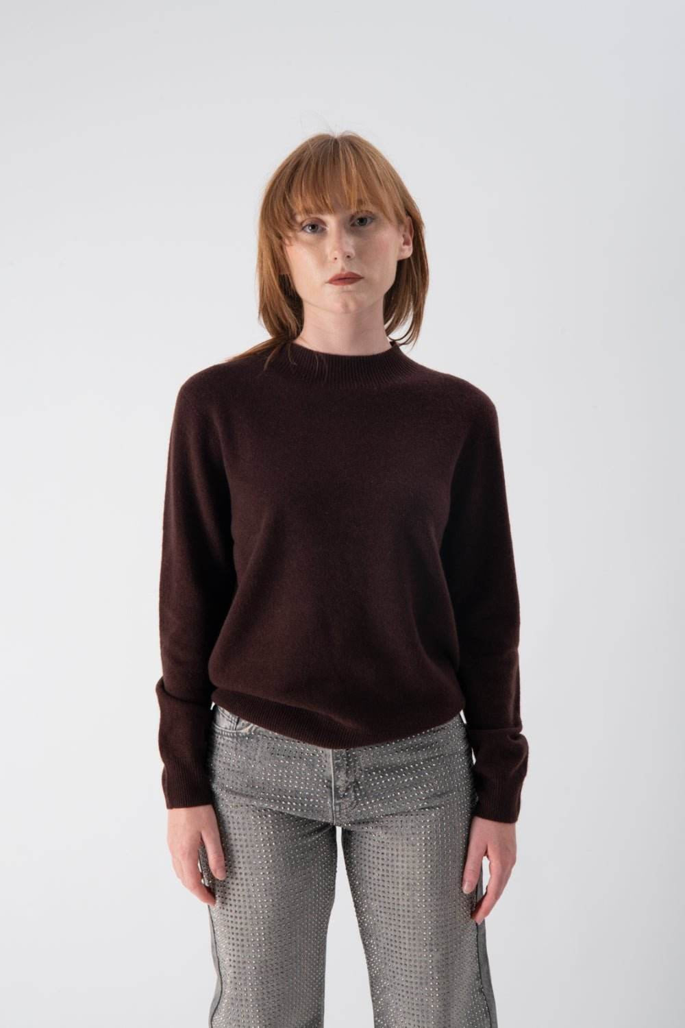Maglione a mezzo collo in misto cashmere - MND™