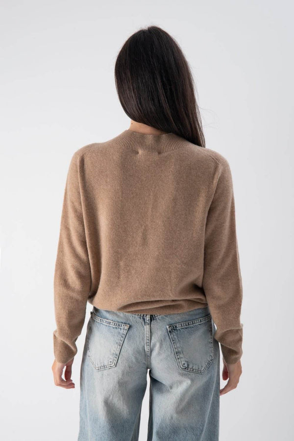 Maglione a mezzo collo in misto cashmere - MND™