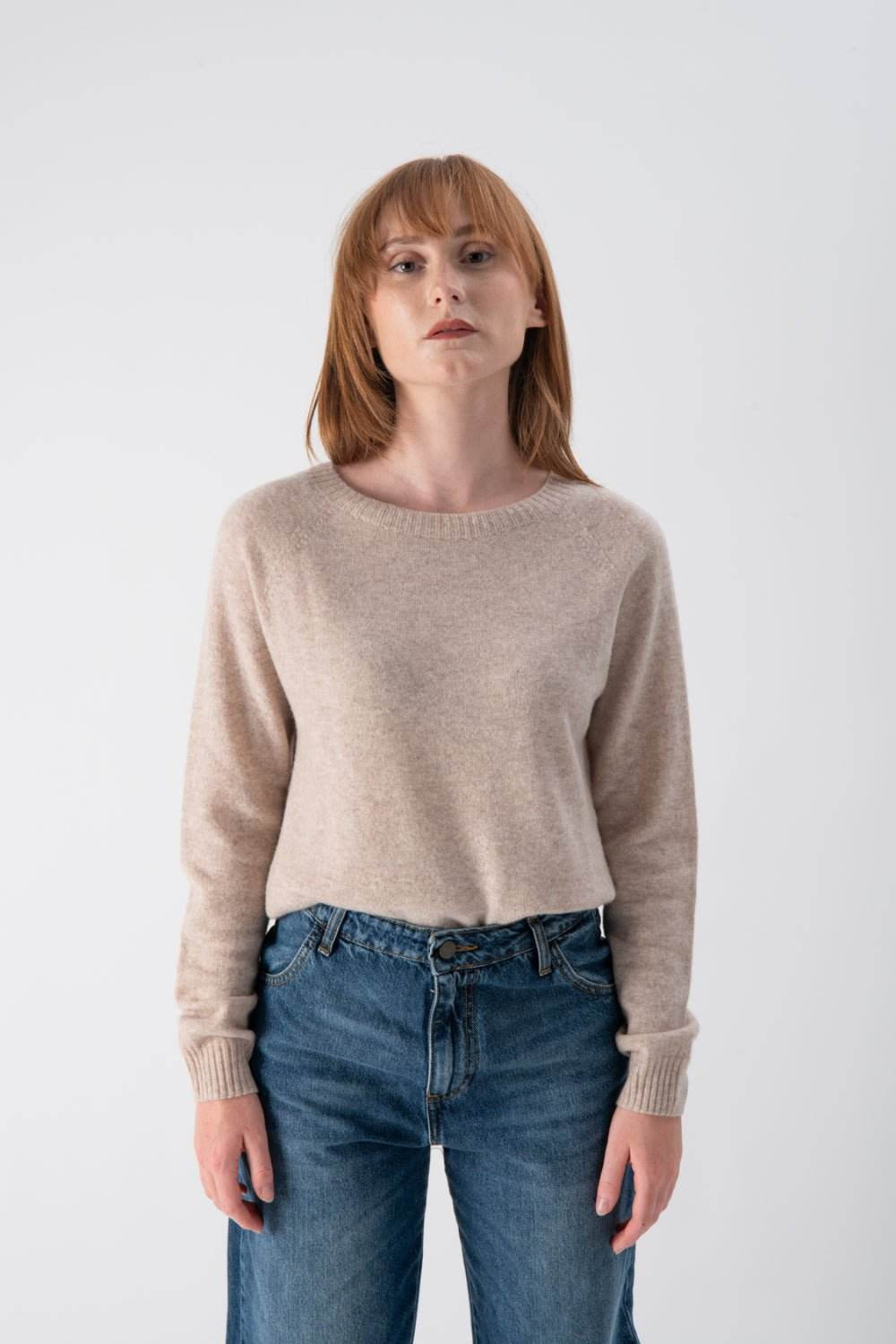 Maglione con fondo stondato in misto cashmere - MND™