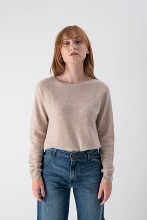 Maglione con fondo stondato in misto cashmere - MND™