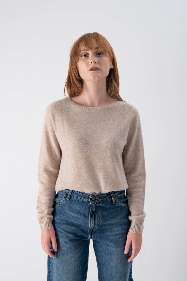 Maglione con fondo stondato in misto cashmere - MND™