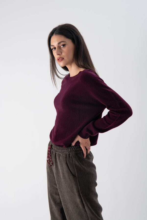 Maglione con fondo stondato in misto cashmere - MND™