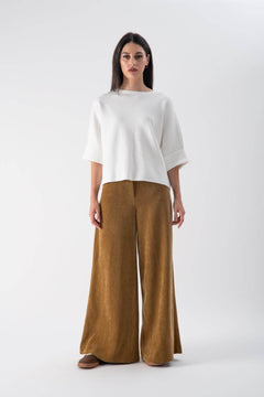 Pantalone a costine a gamba larga con tasche - MND™