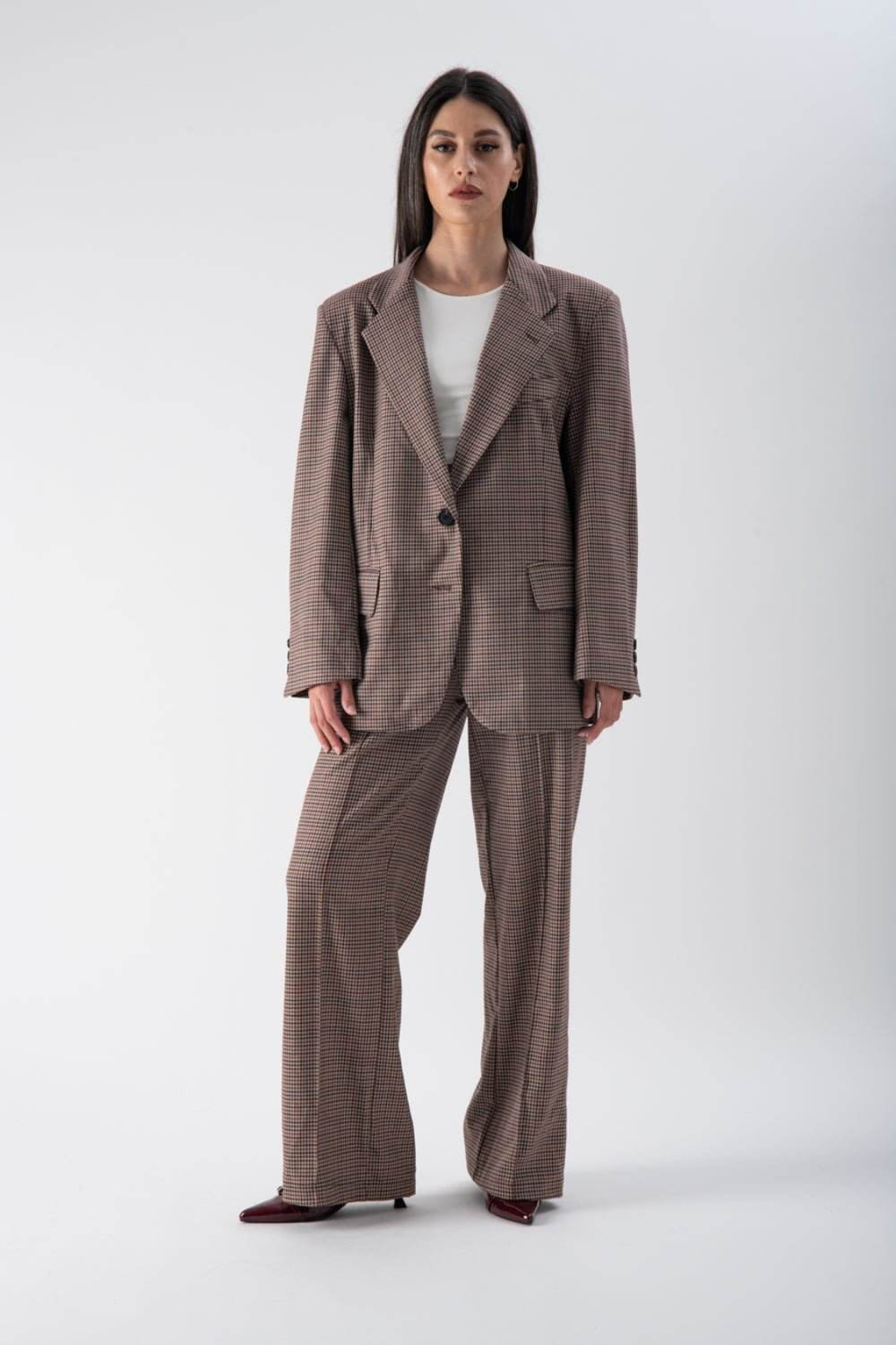 Pantalone regular fit con motivo a quadri - MND™