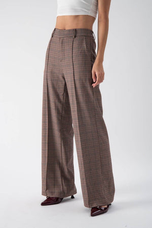 Pantalone regular fit con motivo a quadri - MND™