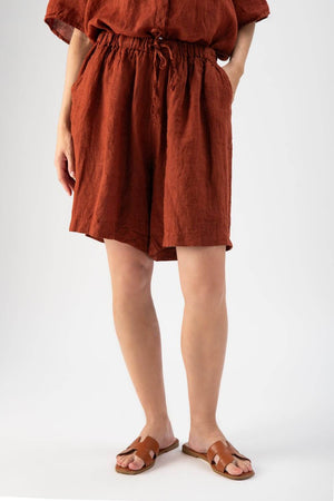 Shorts in lino con coulisse - MND™