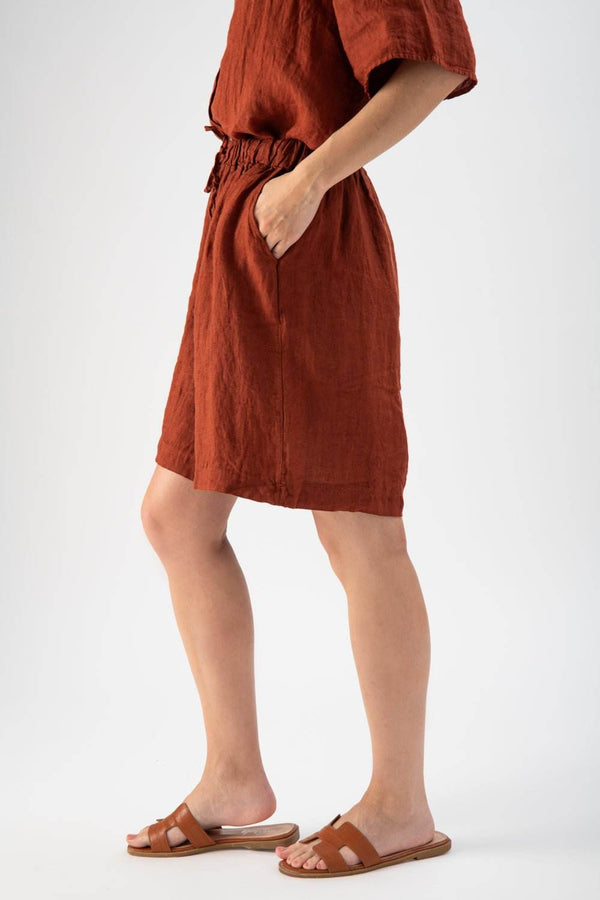 Shorts in lino con coulisse - MND™