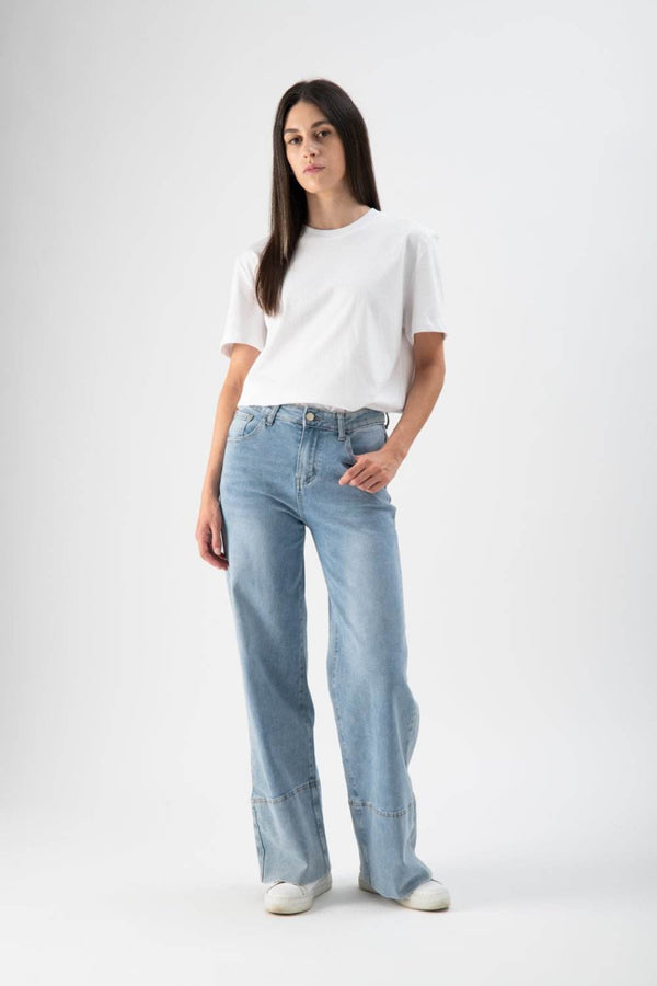 T-shirt basic in cotone bianca - MND™