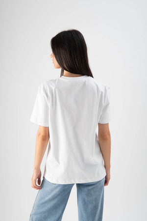 T-shirt basic in cotone bianca - MND™