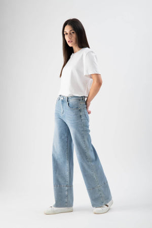 T-shirt basic in cotone bianca - MND™