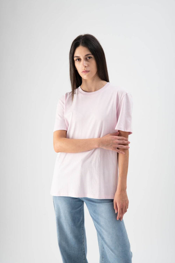 T-shirt basic in cotone rosa - MND™