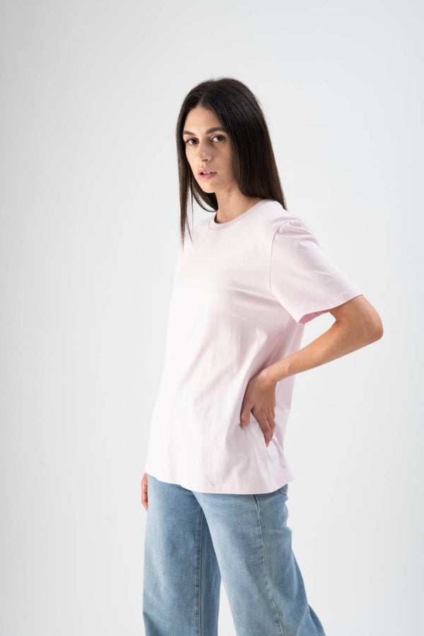T-shirt basic in cotone rosa - MND™