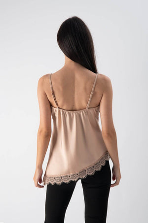 Top con dettaglio in pizzo effetto satin - MND™