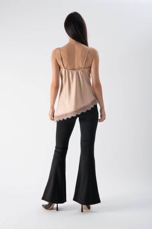 Top con dettaglio in pizzo effetto satin - MND™