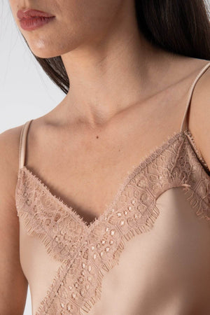 Top con dettaglio in pizzo effetto satin - MND™