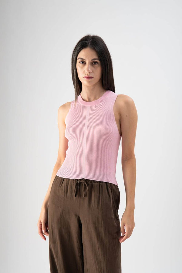Top cropped a costine rosa - MND™