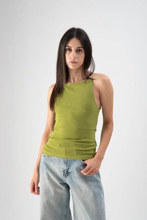 Top cropped a costine verde - MND™