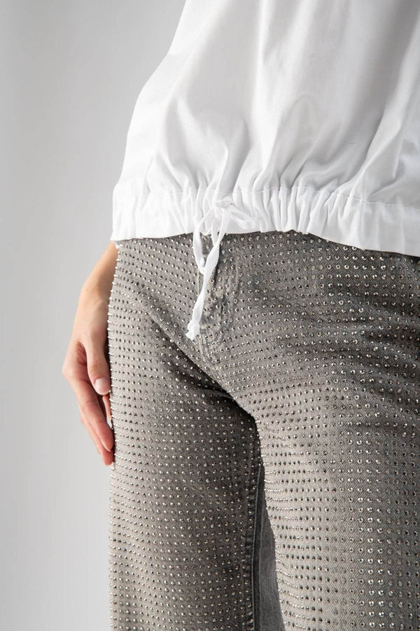 Top in popeline bianco - MND™