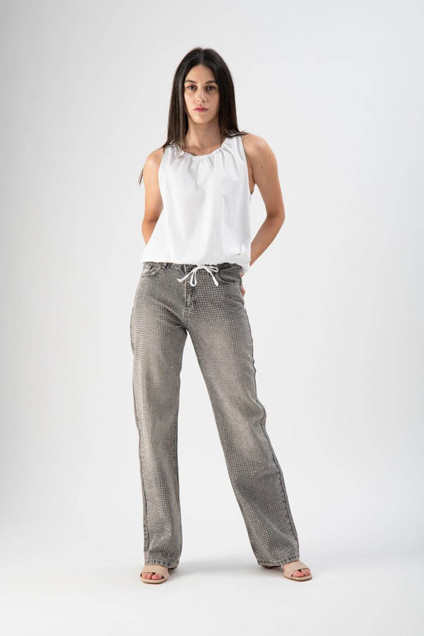 Top in popeline bianco - MND™